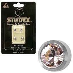 STUDEX Birthstone studs - reg bezel s/s - june / alexandrite